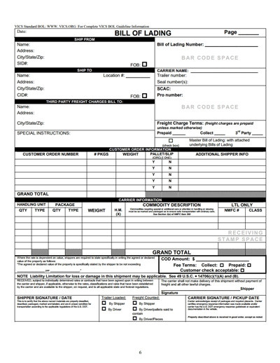 Bill Of Lading Templates Bill Of Lading form Template Free Download Create Fill