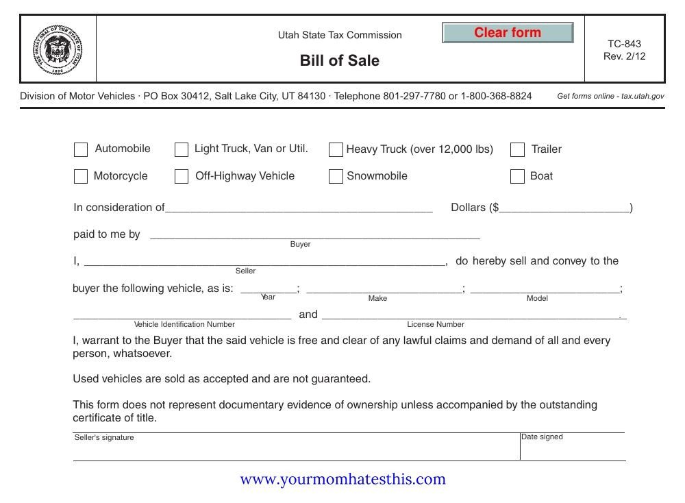 Bill Of Sale Images Download Bill Sale form Pdf