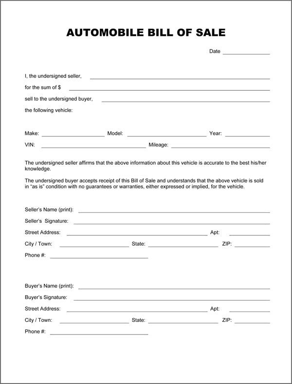 Bill Of Sale Images Download Bill Sale forms – Pdf Templates