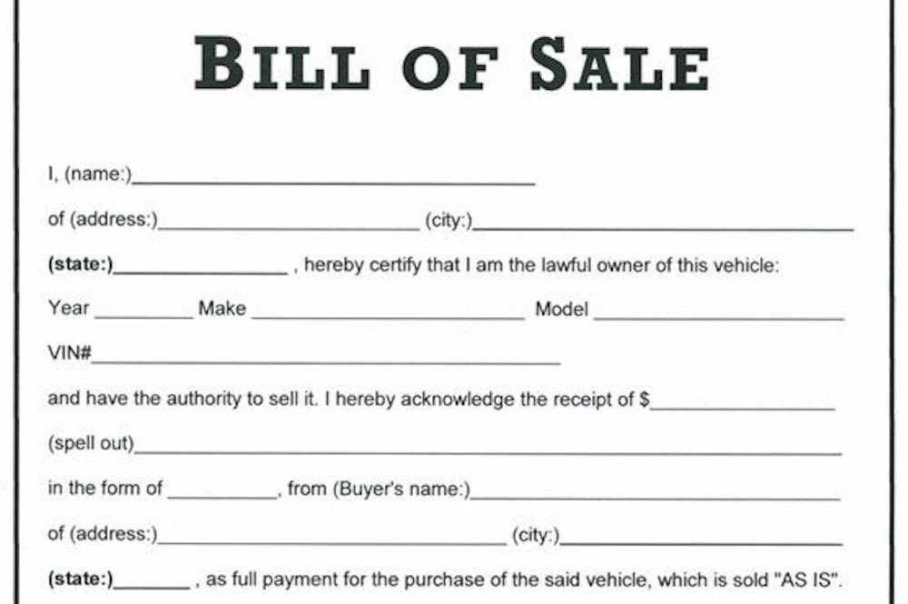 Bill Of Sale Images How to Create A Bill Of Sale for Selling Your Car