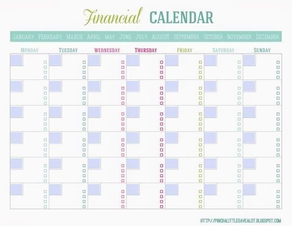 Bill Pay Calendar Template Blank Monthly Bill Paying Calendar Keep Track Of All Your