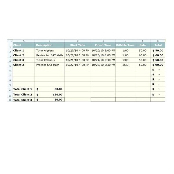 Billable Hours Template Excel Free Billable Hours Invoice Template Excel is Billable Hours