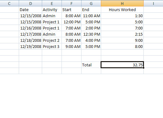 Billable Hours Template Excel Free Create A Timesheet In Excel to Track Billable Hours for