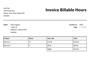 Billable Hours Template Excel Free Free Invoice Templates