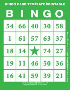 Bingo Card Template Free Bingo Card Template Printable Bingocardprintout
