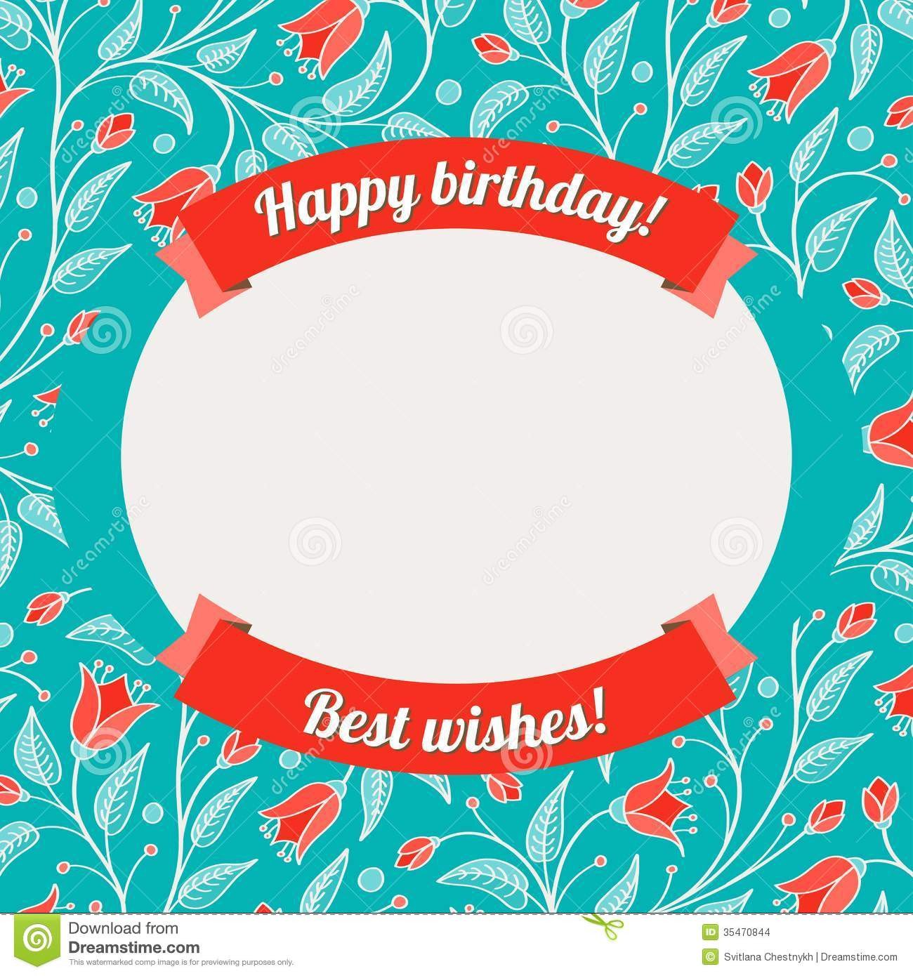 Birthday Card Template Free Birthday Card Template