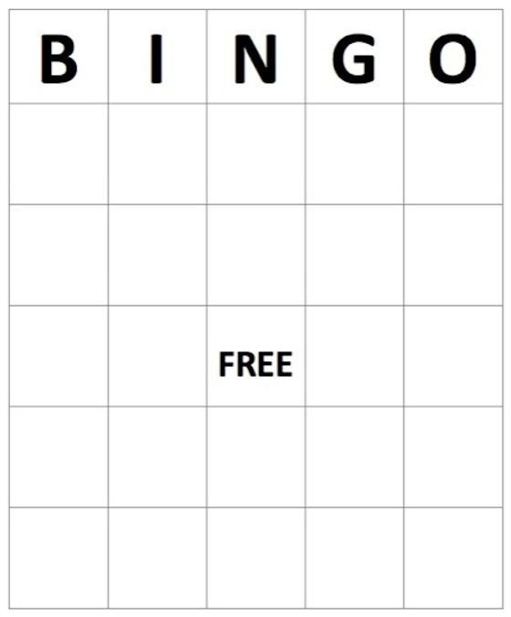Blank Bingo Card Template Best 25 Bingo Template Ideas On Pinterest