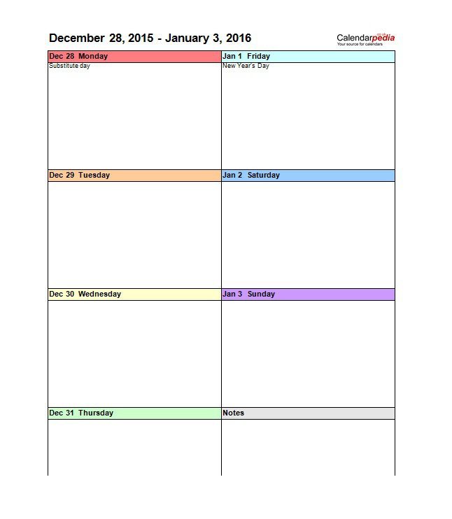 Blank Calendar Template Word 26 Blank Weekly Calendar Templates [pdf Excel Word]