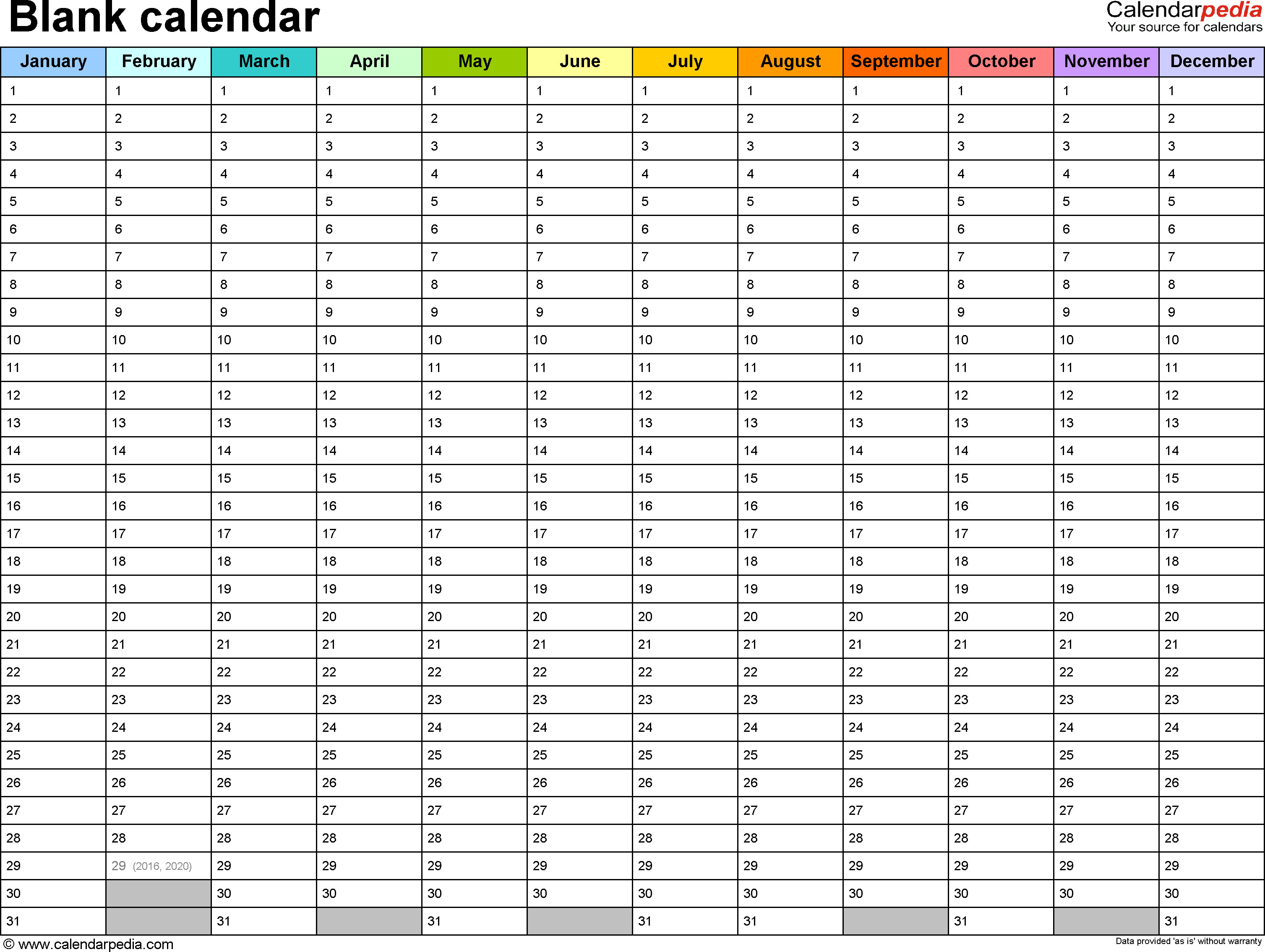 Blank Calendar Template Word Blank Calendar 9 Free Printable Microsoft Word Templates