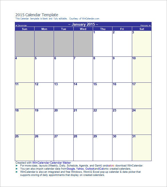 Blank Calendar Template Word Calendar Template 41 Free Printable Word Excel Pdf