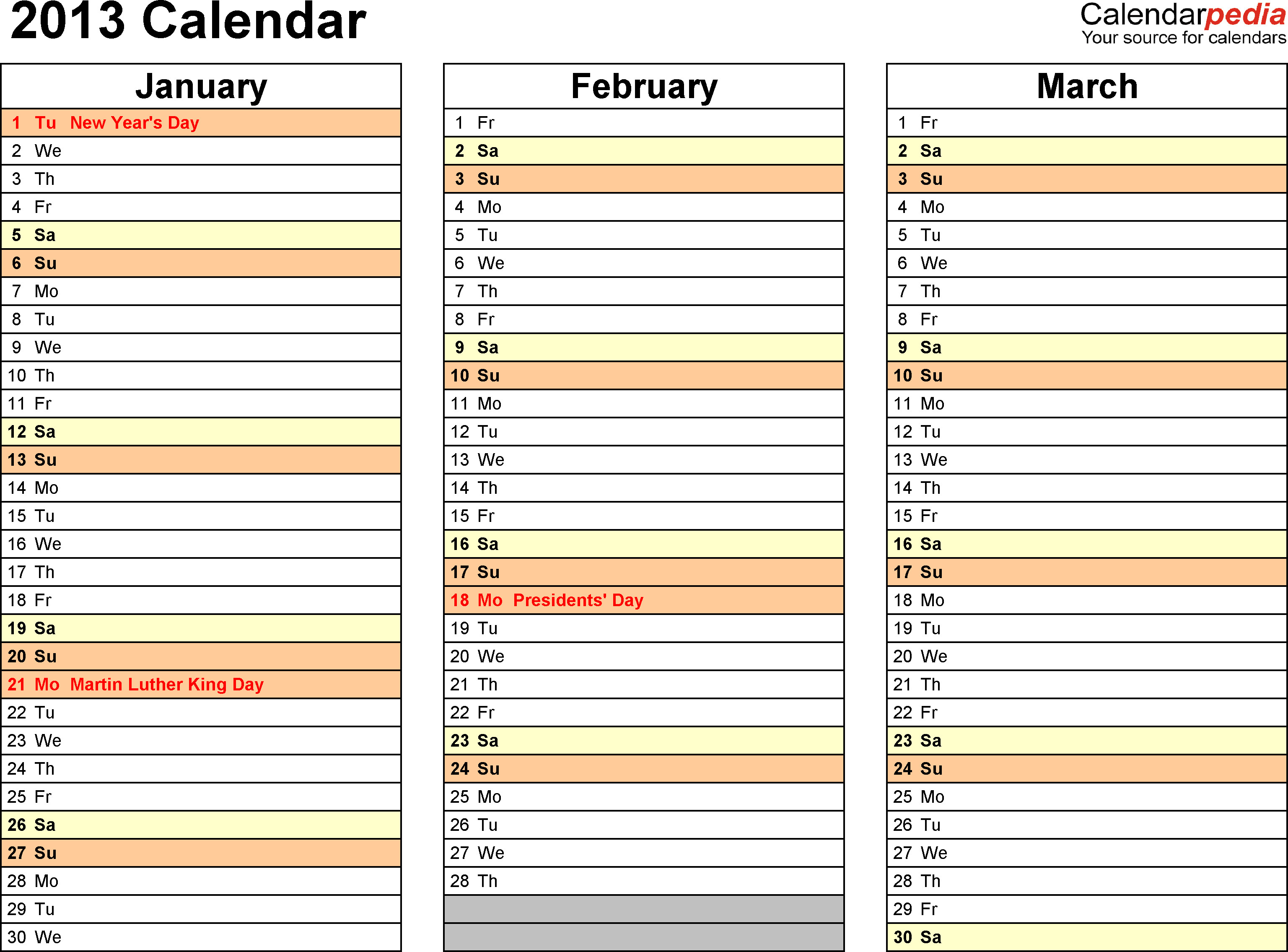 Blank Calendar Template Word Free Calendar Template 2013