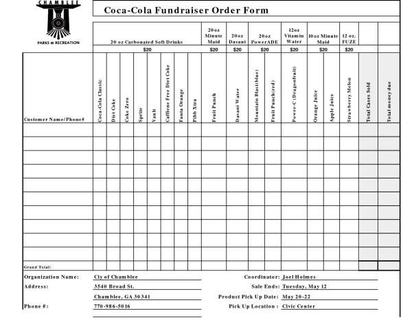 Blank Fundraiser order form Template 6 Fundraiser order form Templates Website Wordpress Blog