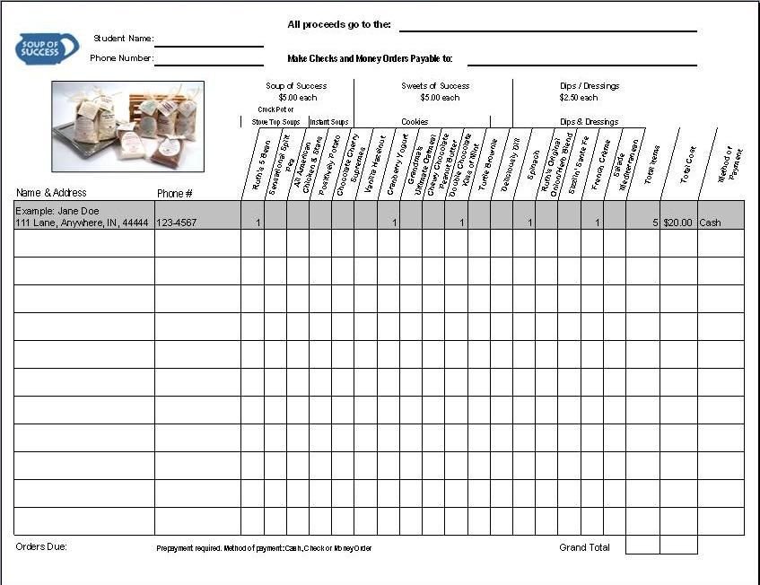 Blank Fundraiser order form Template Fundraiser order form Fundraiser form Ideas