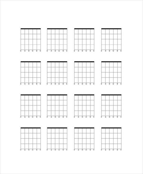 Blank Guitar Chord Chart Blank Chord Chart