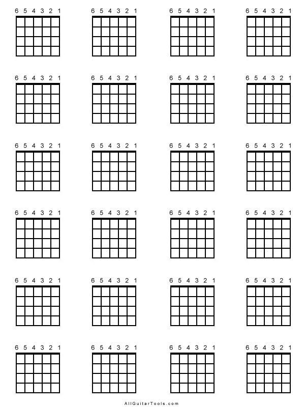 Blank Guitar Chord Chart Blank Guitar Fretboard Google Search Music