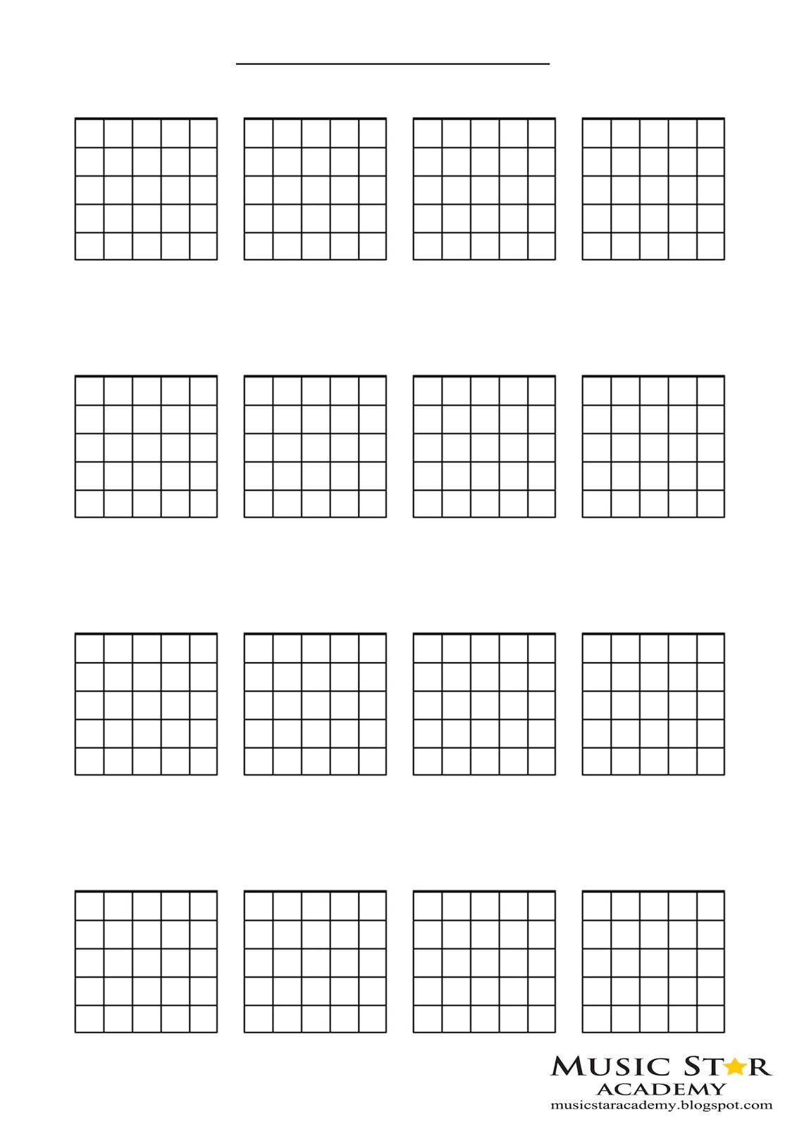 Blank Guitar Chord Chart Music Star Academy Free Downloads