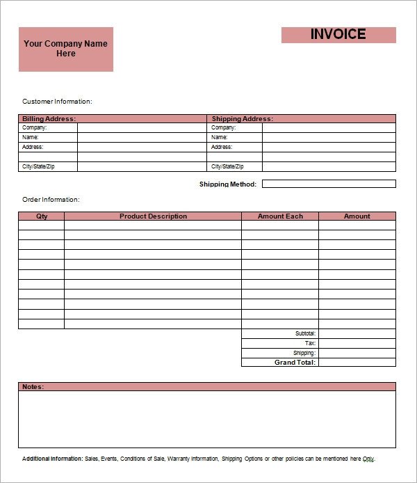 Blank Invoice Template Pdf 54 Blank Invoice Template Word Google Docs Google Sheets