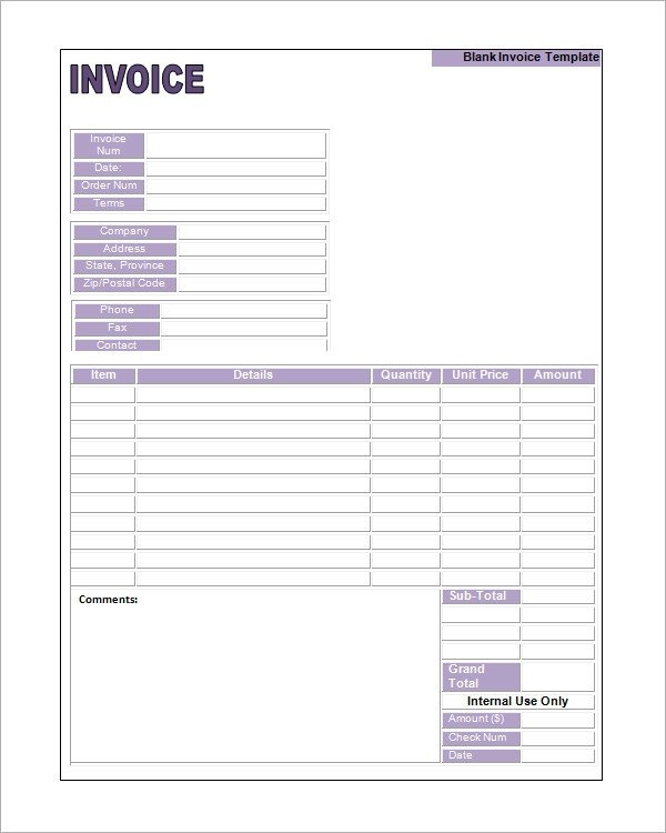 Blank Invoice Template Pdf 54 Blank Invoice Template Word Google Docs Google Sheets