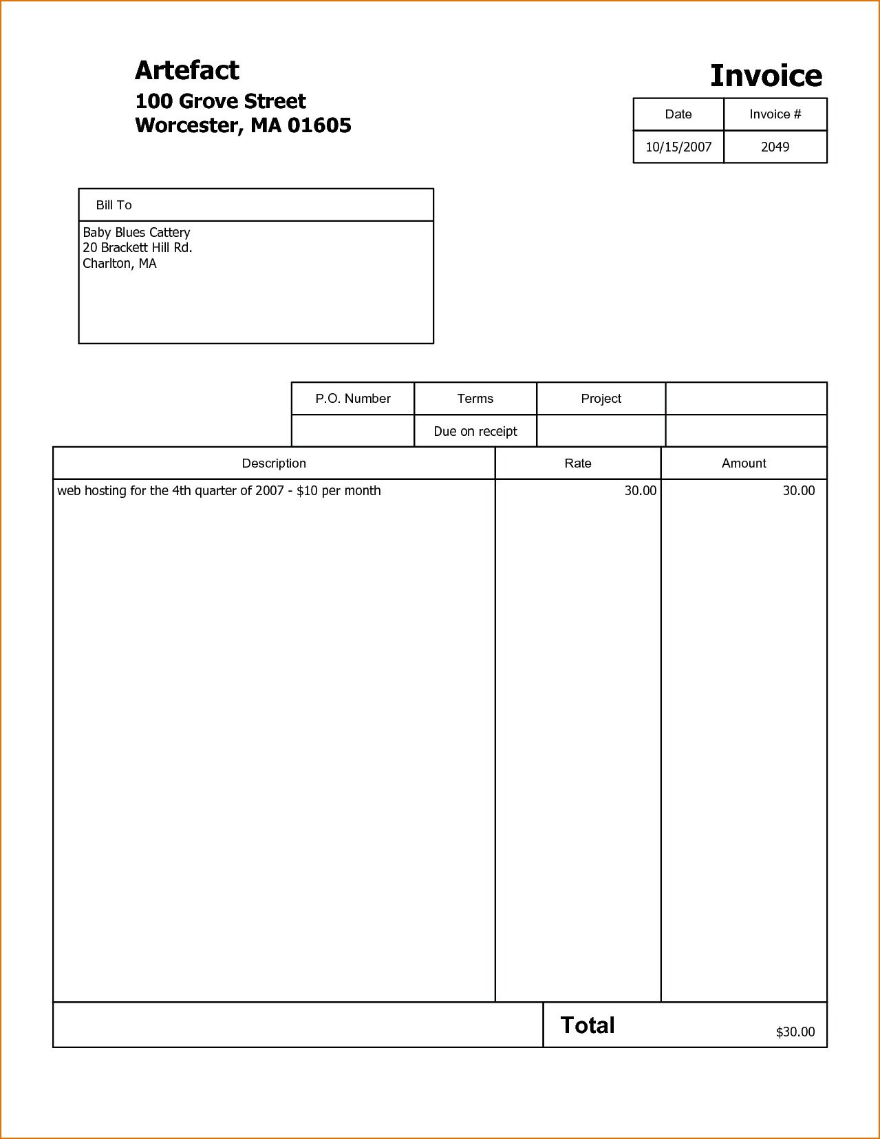 Blank Invoice Template Pdf Download Free Blank Invoice Template