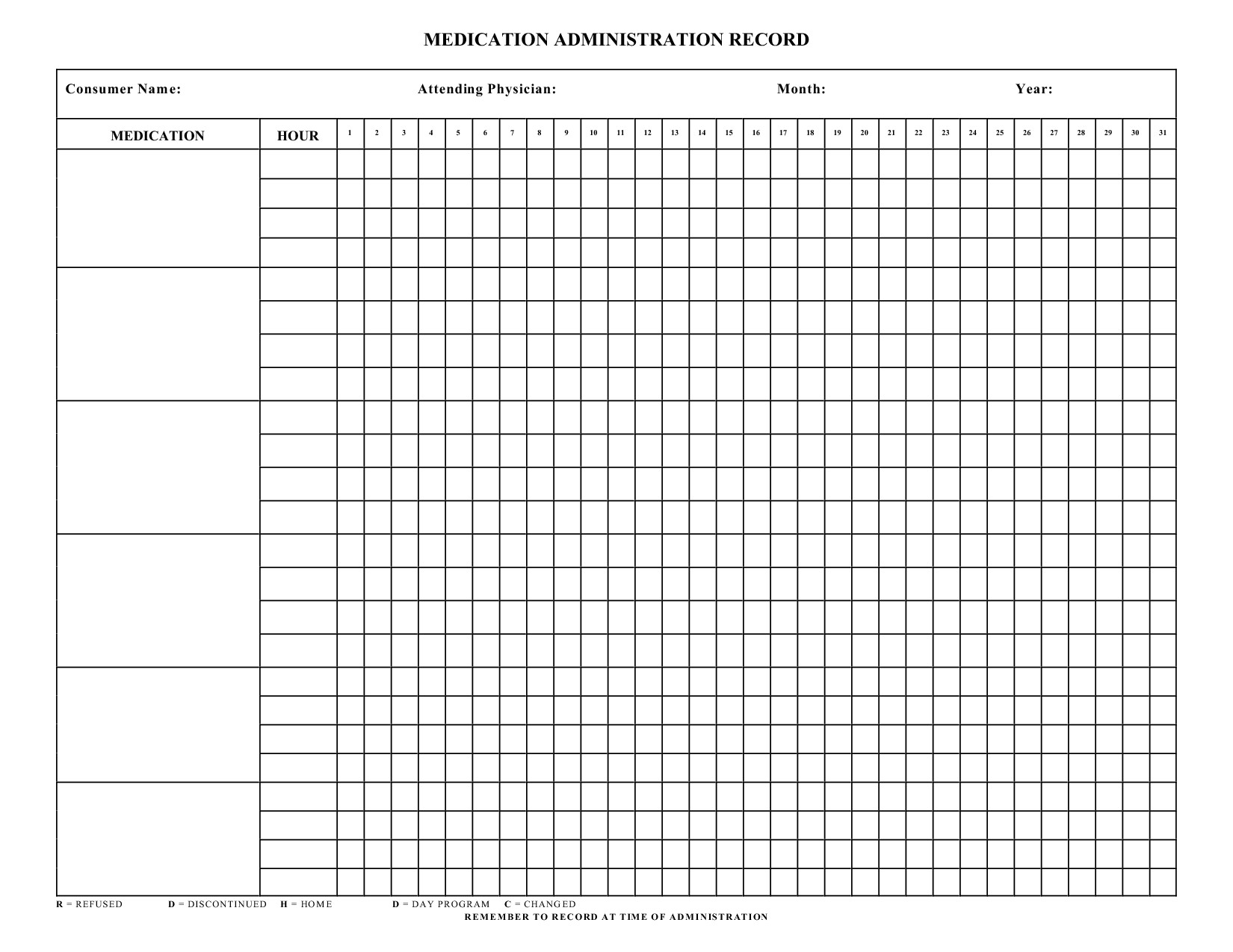 Blank Medication Administration Record Template 9 Best Of Printable Medication Administration
