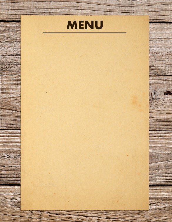 Blank Menu Template Free 37 Blank Menu Templates Pdf Ai Psd Docs Pages