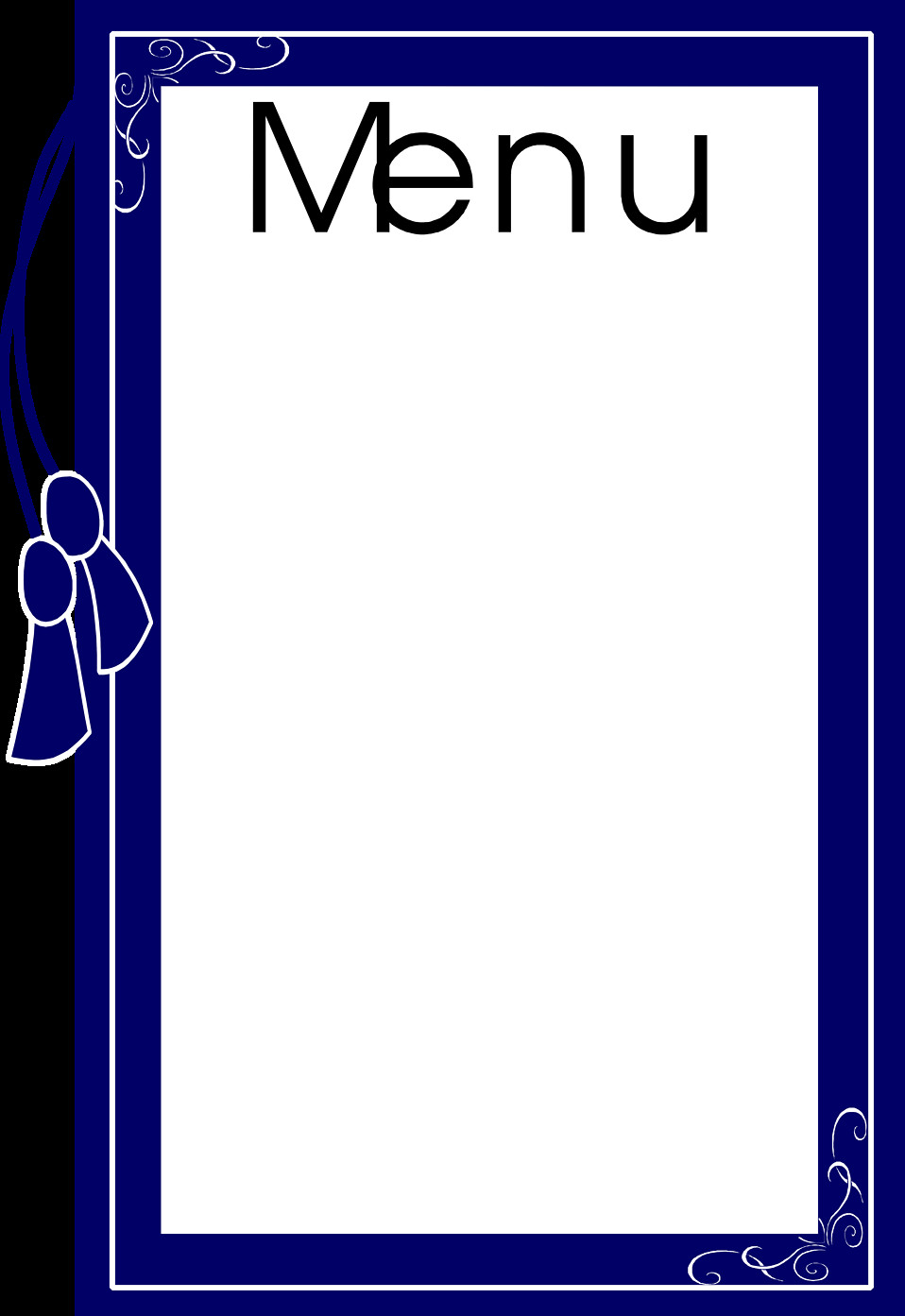 Blank Menu Template Free Menu Free Stock