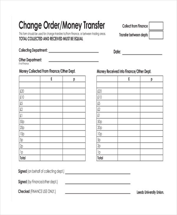 Blank Money order Template Money order forms 8 Free Word Pdf format Download