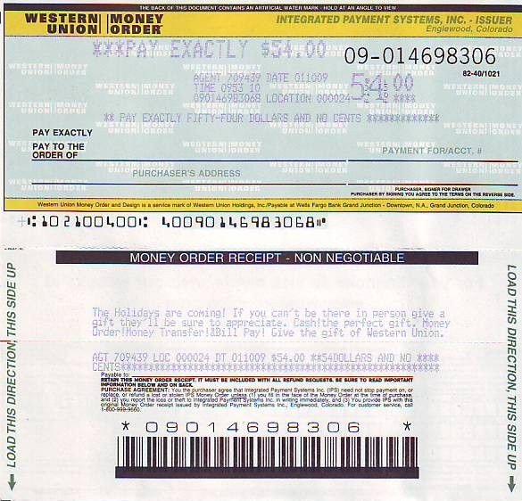 Blank Money order Template Picture Western Union Money order