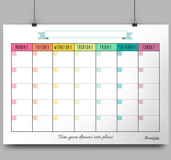 Blank Monthly Calendar Template Pdf Monthly Templates In High Pdf Files to Be Printed On