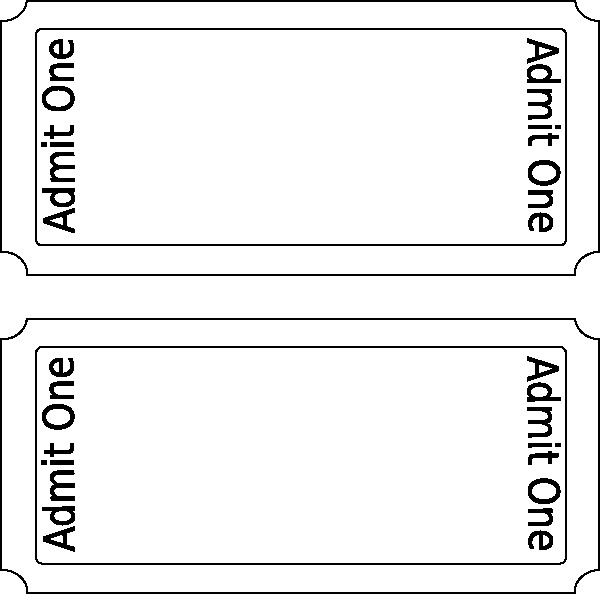 Blank Movie Ticket Template Movie Ticket Clip Art at Clker Vector Clip Art