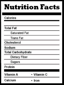 Blank Nutrition Label Template Word Blank Food Label Template