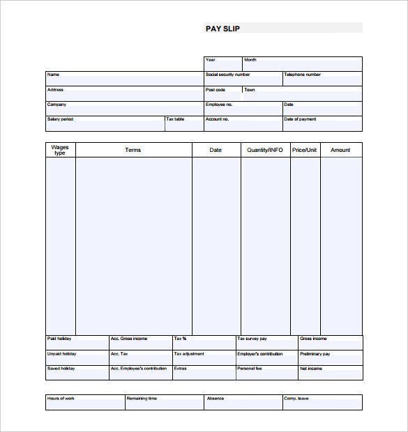 Blank Pay Stub Template Pdf 24 Pay Stub Templates Samples Examples & formats