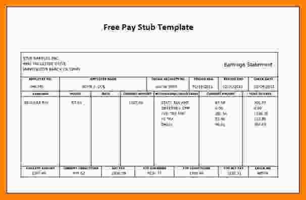 Blank Pay Stub Template Pdf 9 Printable Paycheck Stubs