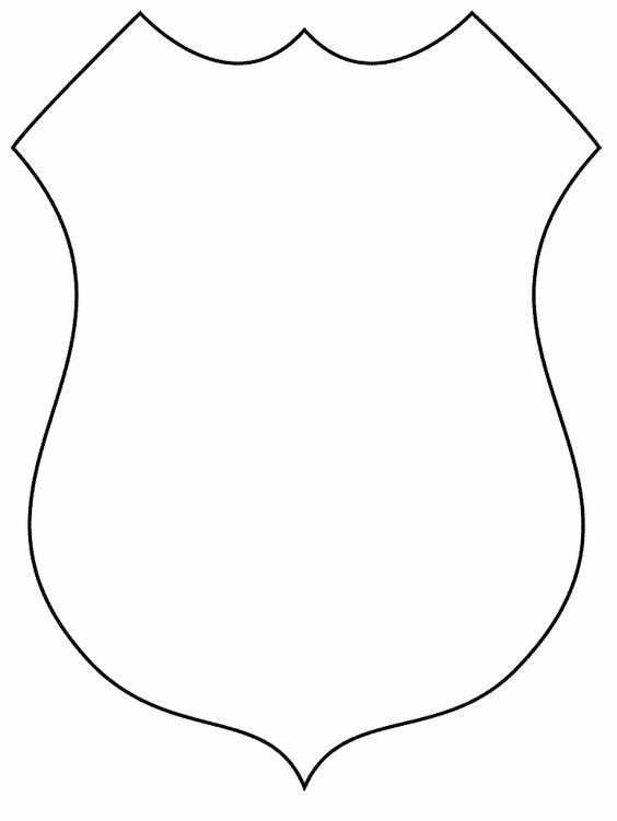 Blank Police Badge Template Badge Coloring Police Law Enforcement Badge Free