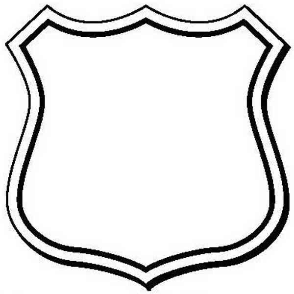 Blank Police Badge Template Police Badge Clip Art Clipart Best Sketch Coloring Page