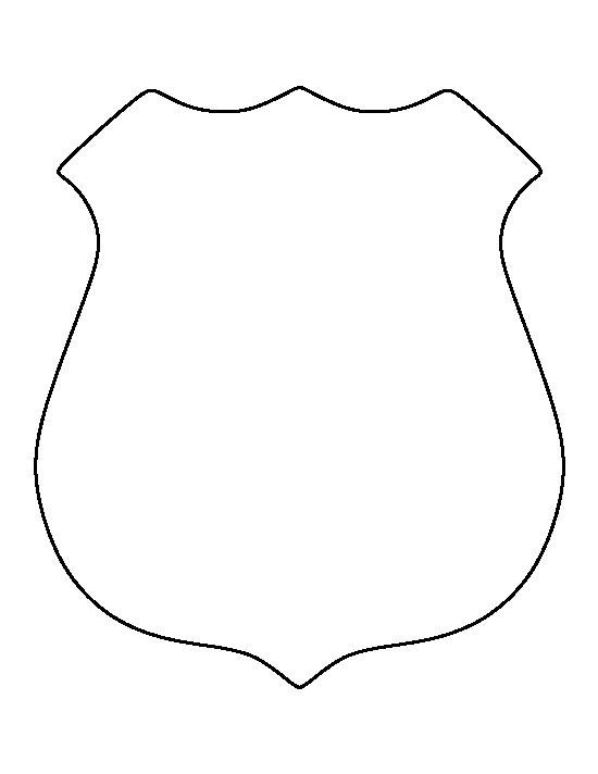 Blank Police Badge Template Police Badge Pattern Use the Printable Outline for Crafts