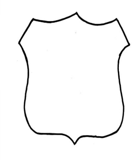 Blank Police Badge Template Police Ficer Badge Outline Clipart Library