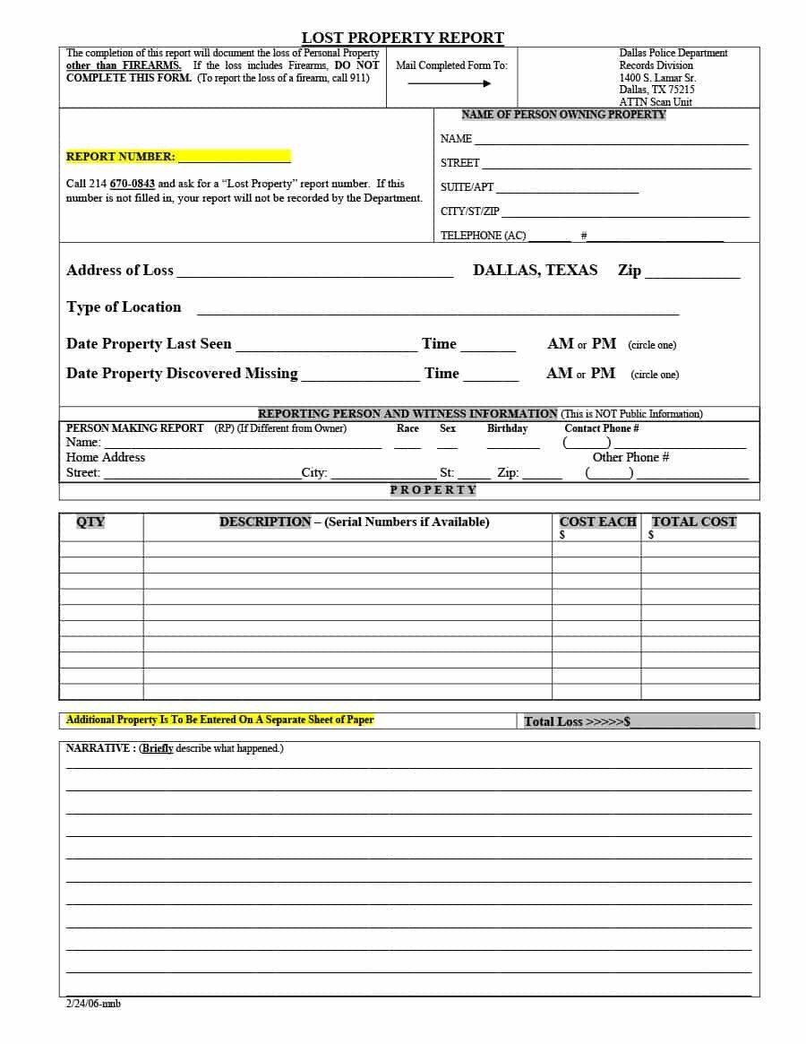 Blank Police Report Template 20 Police Report Template &amp; Examples [fake Real]