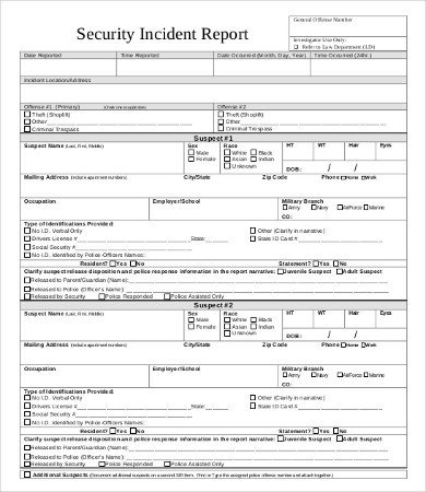 Blank Police Report Template Police Report Template 9 Free Word Pdf Documents