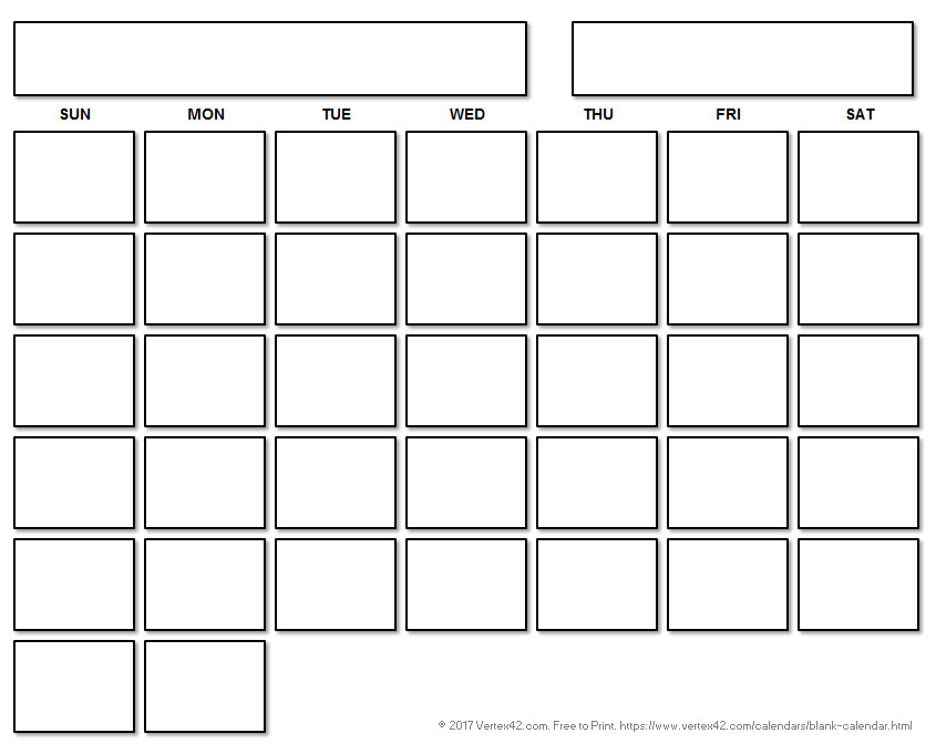 Blank Printable Calendar Template Blank Calendar Template Free Printable Blank Calendars