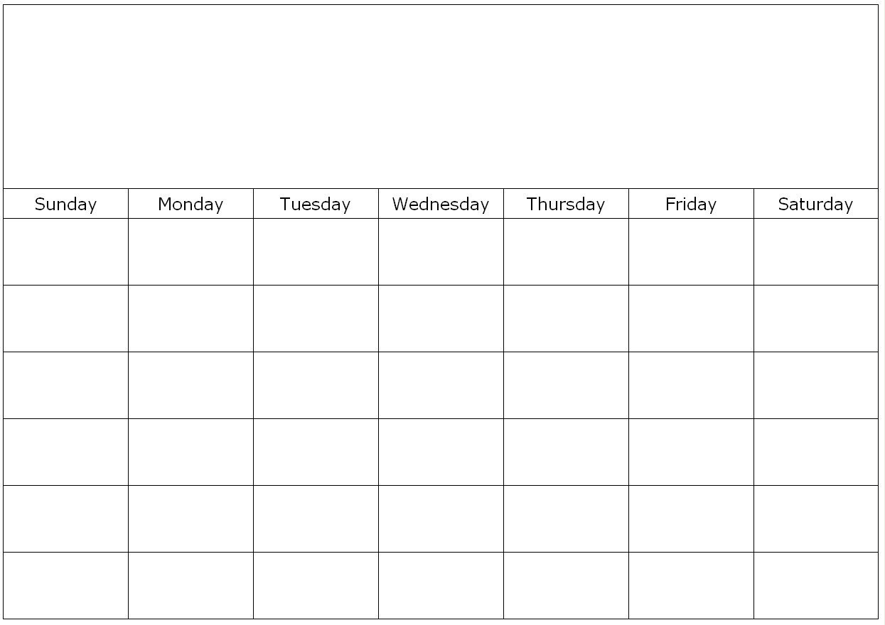 Blank Printable Calendar Template Monthly Blank Calendar Page
