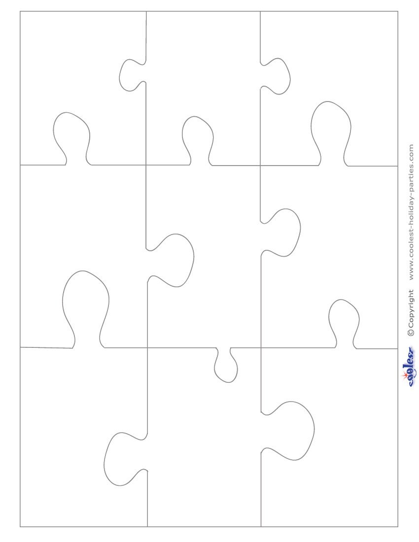 Blank Puzzle Pieces Template Puzzle Piece Template Printable Free Invitation Templates
