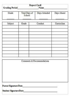 Blank Report Card Template Free Here is A Simple and Effective Way to Help Your