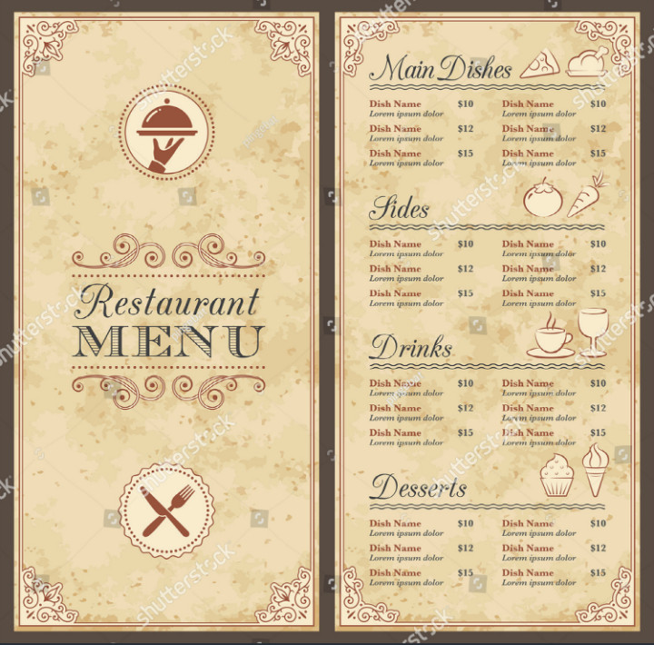 Blank Restaurant Menu Template 30 Blank Menu Templates Ai Psd Docs Pages
