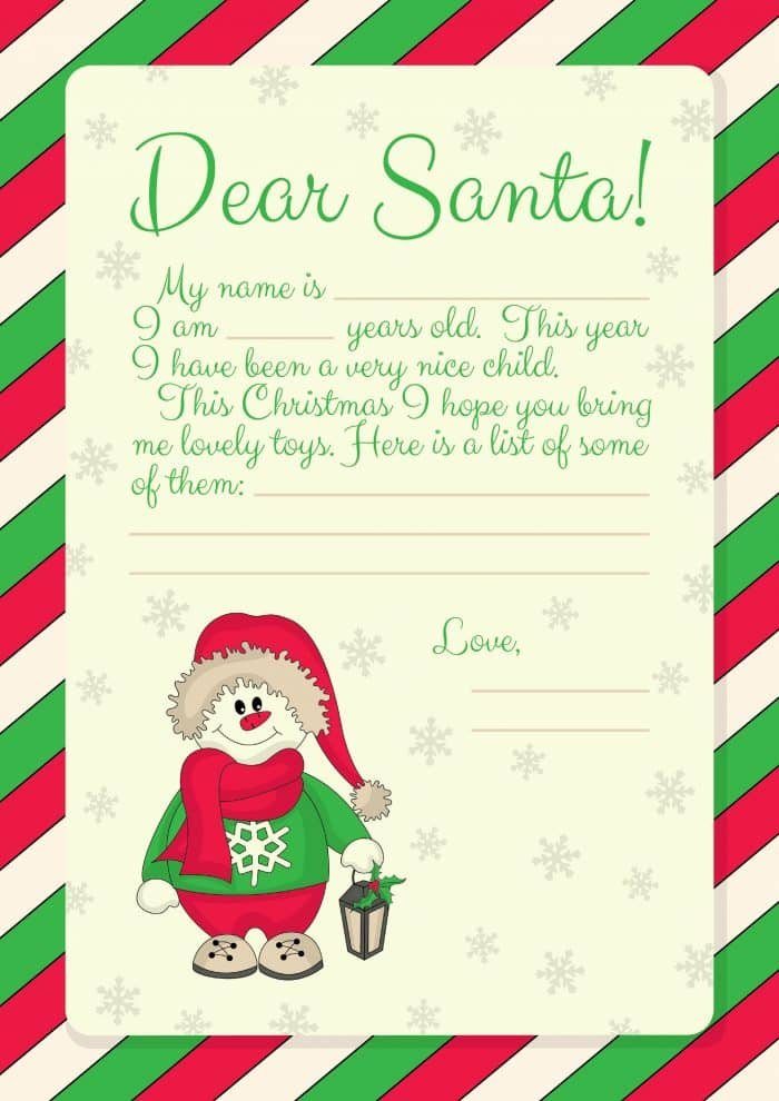 Blank Santa Letter Template Free Printables Letter to Santa Templates and How to