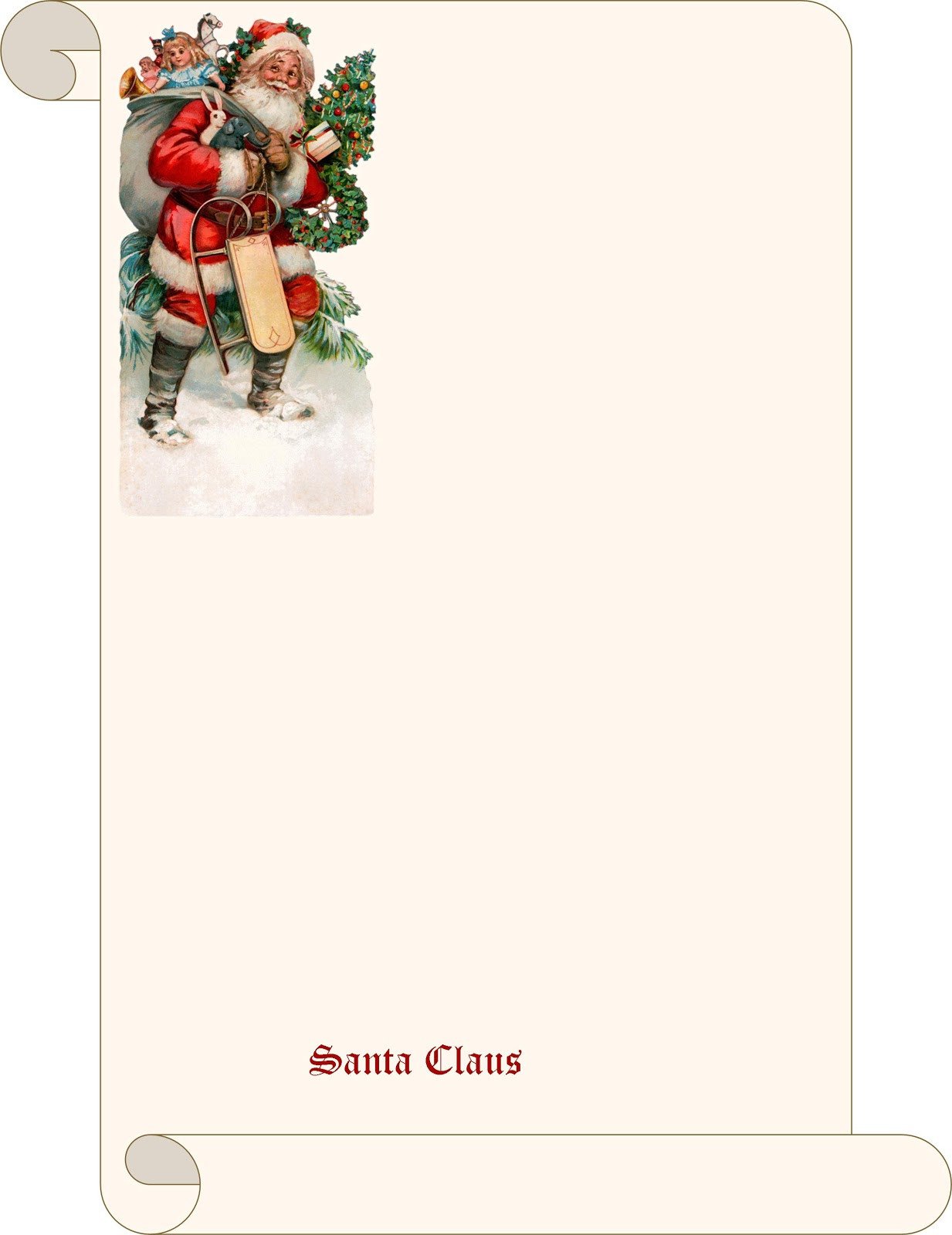 Blank Santa Letter Template Life In Random Bits Letter From Santa Diy