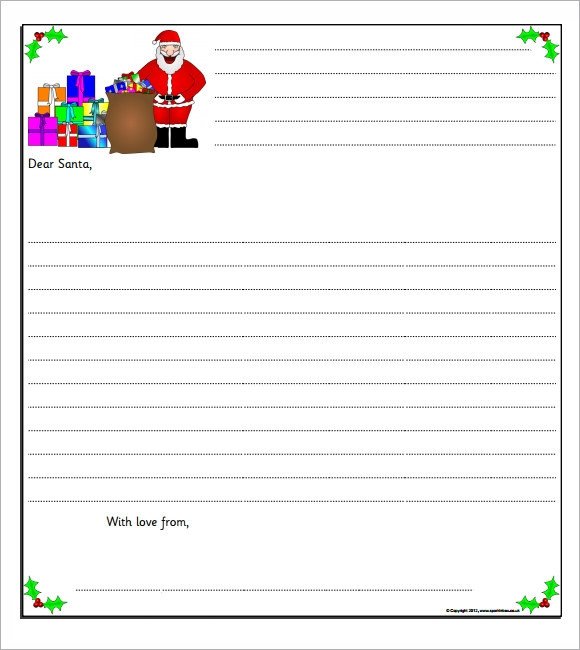 Blank Santa Letter Template Santa Letter Template 7 Download Free Documents In Pdf