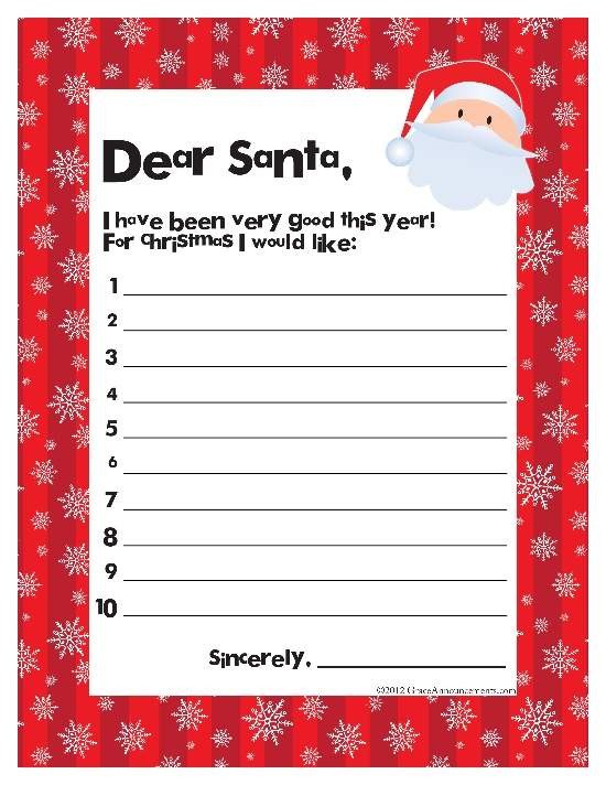 Blank Santa Letter Template top 15 Best Blank Letters to Santa Free Printable