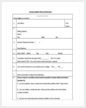 Blank Scholarship Application Template 175 Application Template