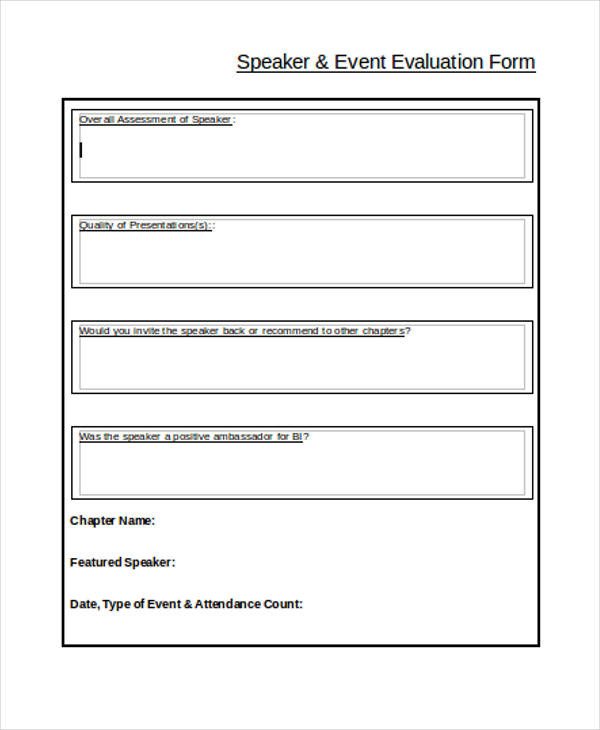 Blank Scholarship Application Template 30 event Evaluation form Templates